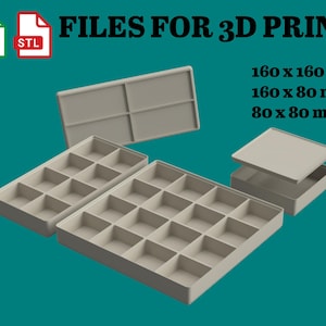 Ensemble de plateaux de tri modulaires : organiseur d'imprimante 3D empilable (fichiers STL + 3MF)