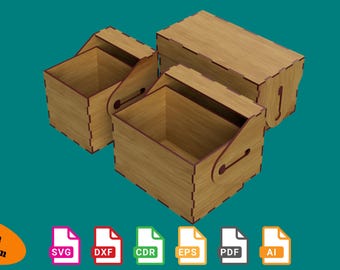 Plannen voor CNC-lasergesneden houten kist: 15 kisten (digitale download)