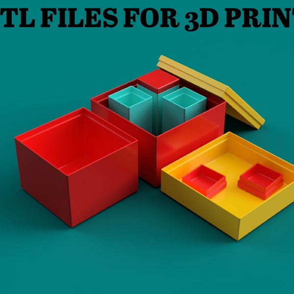 10 Size Case With Lid, Box With Lid, Files for 3D Printing - STL File