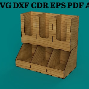 Soporte de paja para tapa de taza, soporte para taza de café, soporte para tapa de café, soporte para paja, organizador de tazas, archivos para CNC - svg+dxf+cdr+eps+pdf+ai