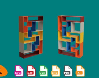 Tetris Modular Furniture Set, CNC Woodworking Plans (Digital Download)