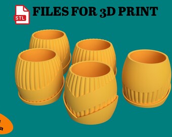 Plant Pot STL File for 3D Printing – Minimalist Planter Design for Custom Home Decor