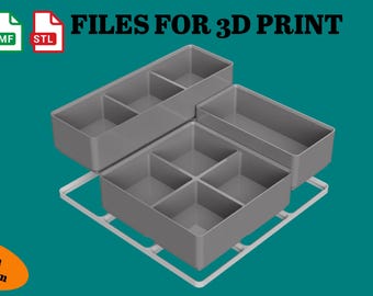 Gridfinity Pack – 21 STL Files, Multiple Heights (28-42-56 mm), Modular Organizer & Baseplates