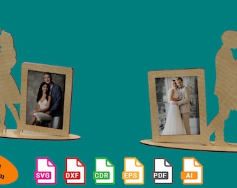 Couple Photo Frame CNC Files, Anniversary Gift (Digital Download)