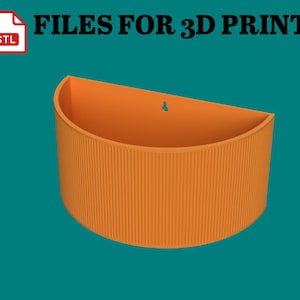 Wall Mount Plant Pot STL: Minimalist 3D Printing File