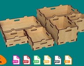Stackable Plywood Box Set: Modular CNC Cut Files (Digital Download)