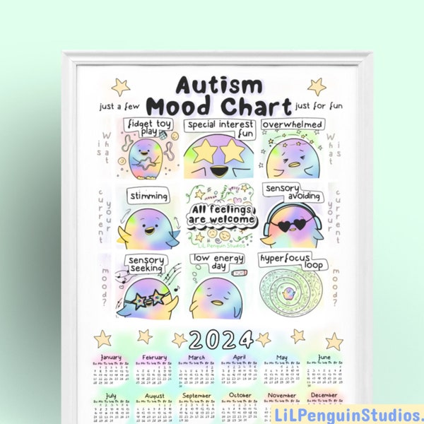 2024 autism calendar Etsy.de