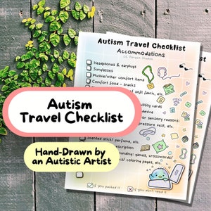Autisme reischecklist, reispaklijst, autistische accommodaties, reisplanner, autismeplanner, hulp bij uitvoerende functies, autismehulp