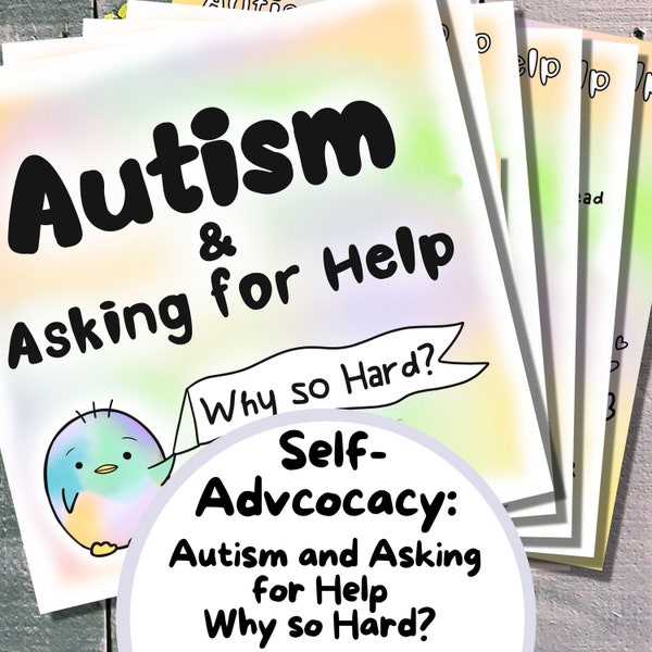 Autism Zine, Autism and Asking for Help, Neurodiversity Awareness, Autism Acceptance Print, Inclusion, Teacher Resources, School Counsellor