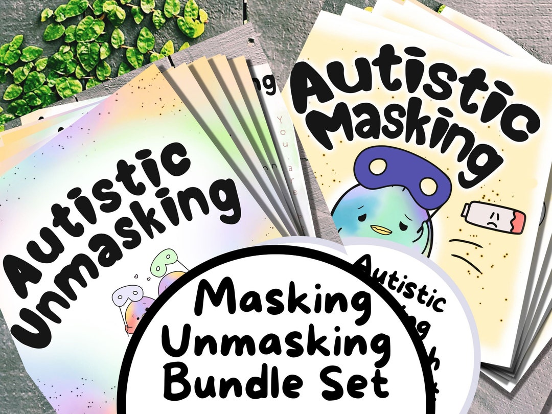 Autistic Masking/ Unmasking Worksheets and Prints Autistic - Etsy