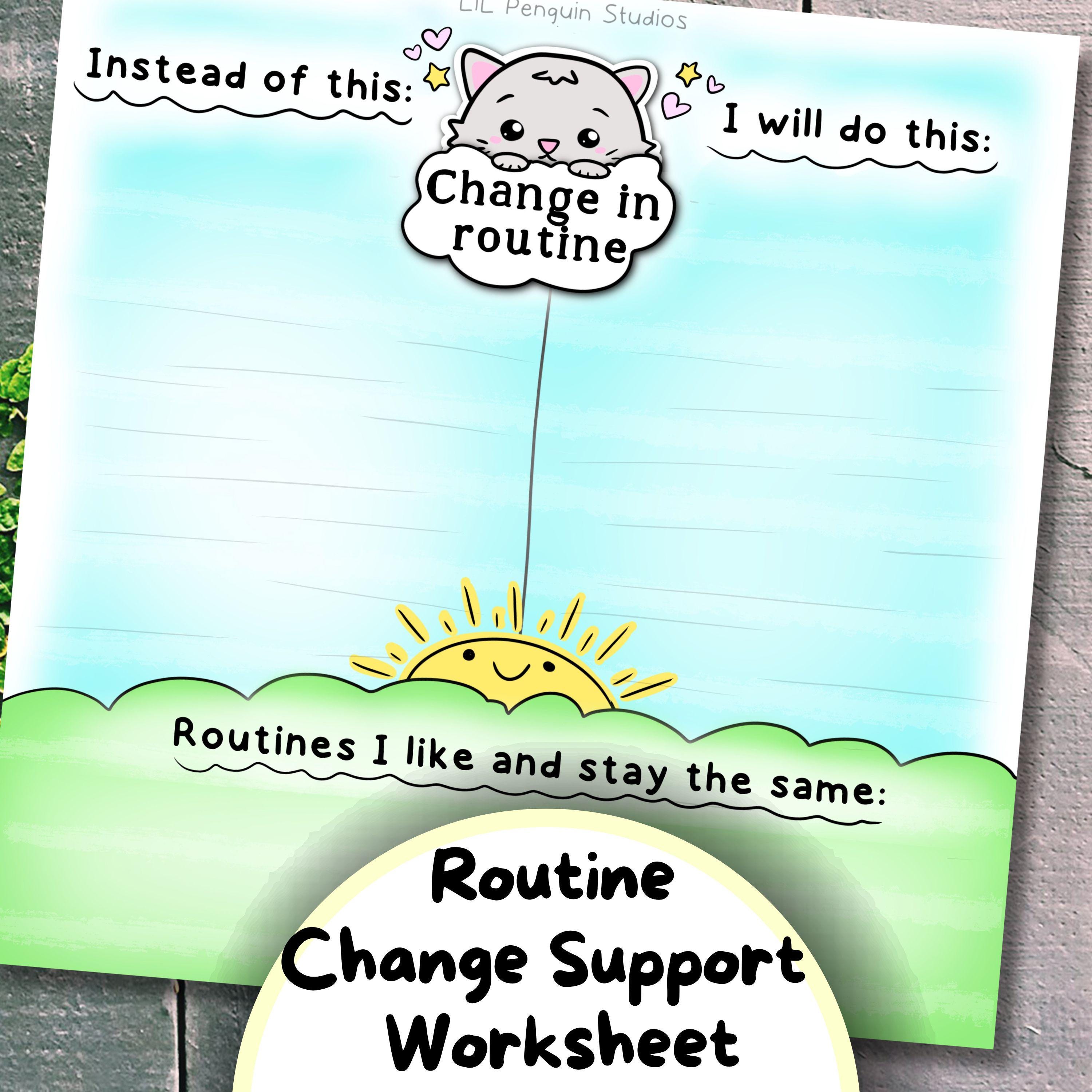 Cat Routine Schedule: Chart & Cards, Autistic Adult Visual Routine ...