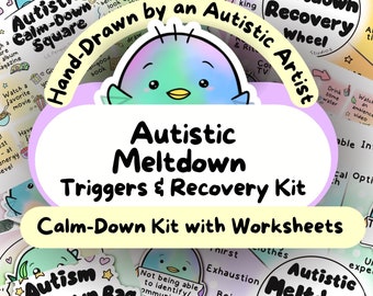 Autism Calming Tools, Autistic Meltdown Coping Worksheet, Burnout Prevention, Neurodivergent Print, ASD Download, Grounding Activities Print