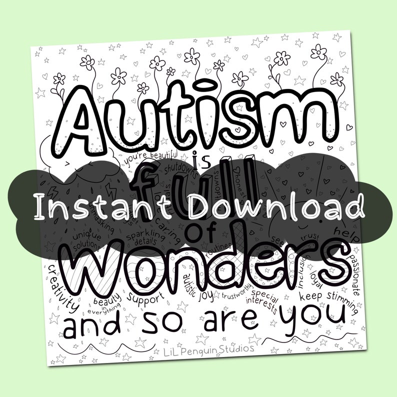 Autism Coloring Page, Autism Colouring Sheet, Coloring Poster, Autism ...