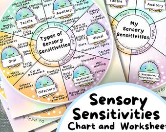 Sensory Sensitivities Chart, Sensory Issues Worksheet, Autistic Print, Autism Teen Tool, SLP Resources, ADHD Download, Special Ed Classroom