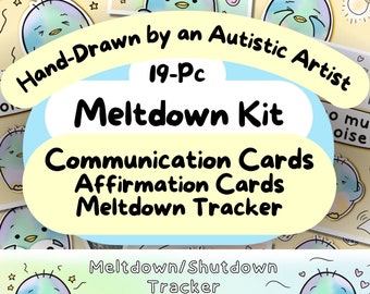 Meltdown Kit, Communication Cards, Meltdown Tracker, Autistic Affirmation Cards, Nonverbal Printable Communication, Non Verbal Autism Cards