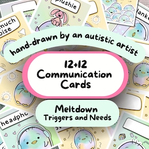 Meltdown communicatiekaarten, autisme communicatieborden, non-verbale autismekaarten, autistische volwassen kit, afsluiten, sensorische overbelasting, ADHD
