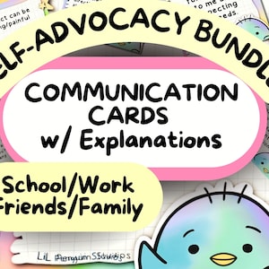 Communicatiekaarten voor zelfverdediging, afdrukbare autismezine, non-verbale communicatiekaart tieners/volwassenen, autistische maskering, neurodivergente kaarten