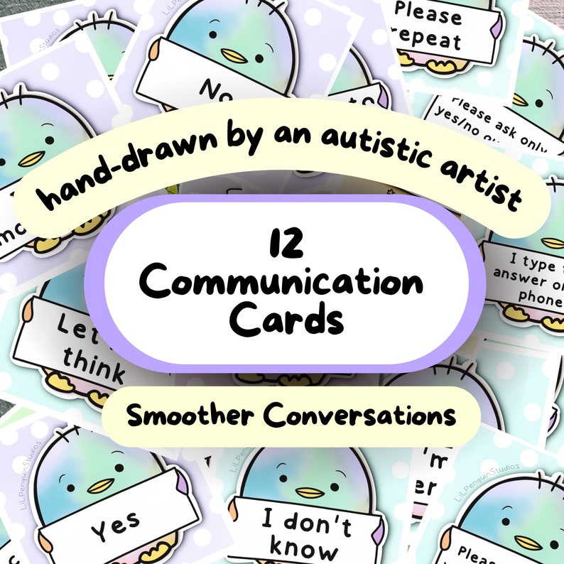 Nonverbal Communication Cards for Selective Mutism, Adults and