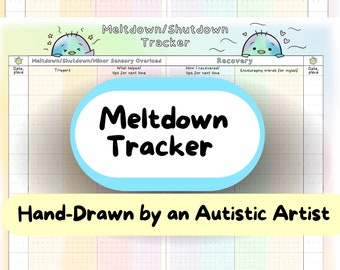 Meltdown Tracker, Printable Planner Insert, Adult Autistic Planner, Neurodivergent Journal, ADHD Digital Journal Page, Autism Journal Spread