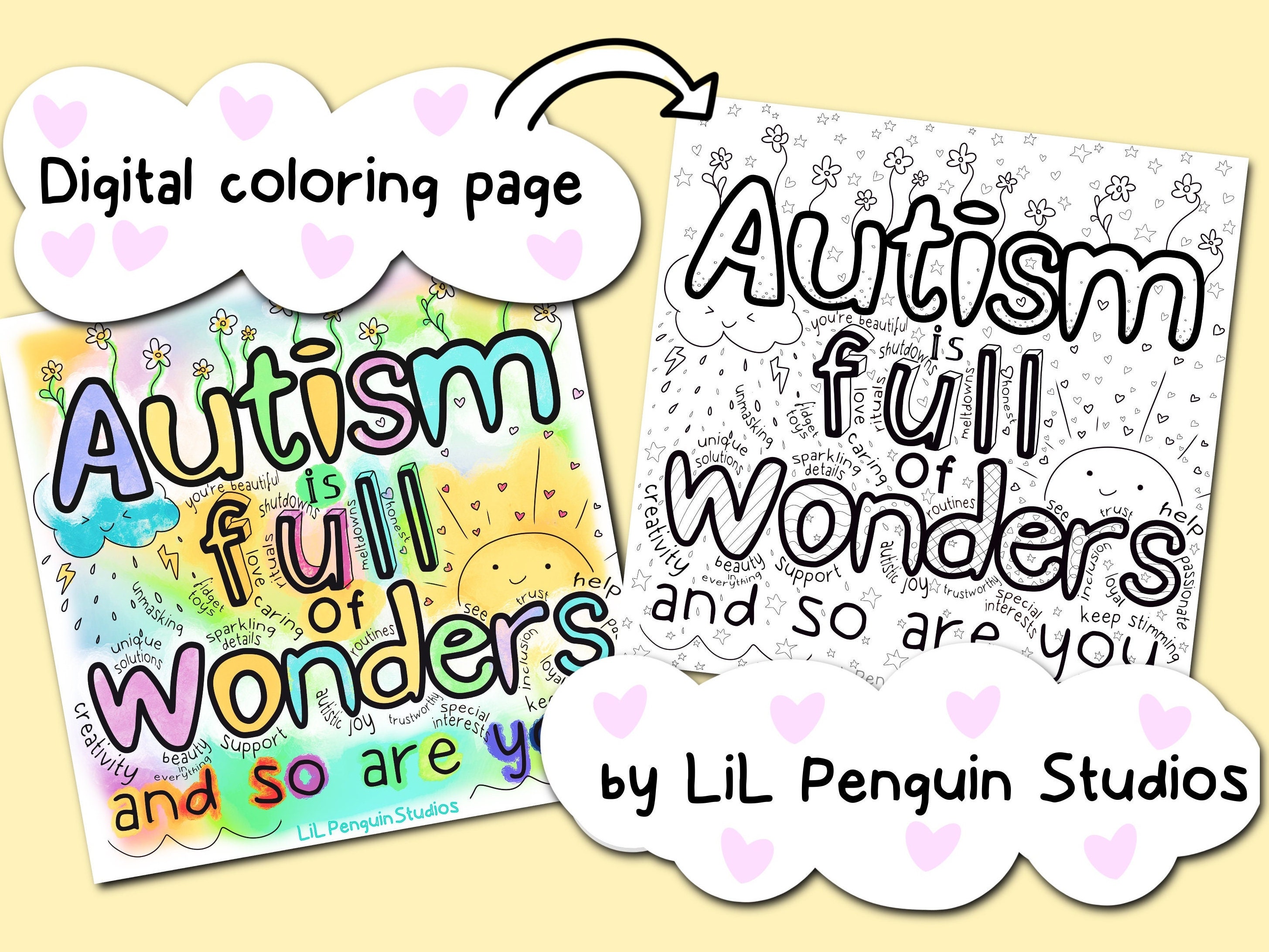 Autism Coloring Page, Autism Colouring Sheet, Coloring Poster, Autism ...