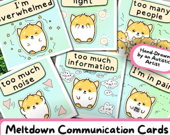 Meltdown Communication Card, Sensory Processing Disorder Aid, NonVerbal Visual Tool, Anxiety Help Kit, Counselling Resources, Special Ed PDF