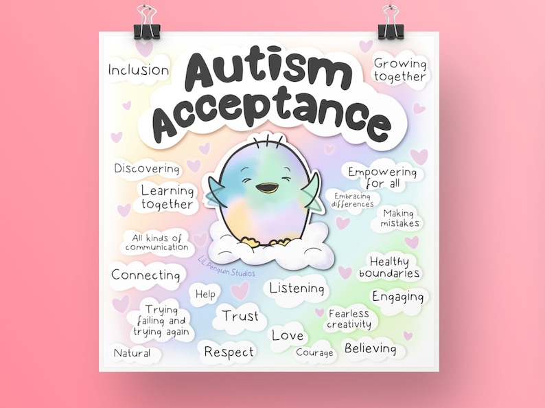 Autism Acceptance Art Print Autism Print Neurodiversity - Etsy