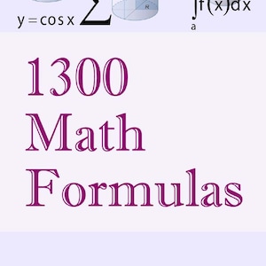 1300 Math Formulas - PDF Download!