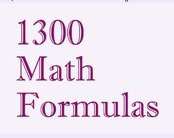 1300 Math Formulas - PDF Download!