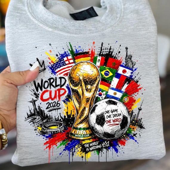 2026 World Cup PNG, Soccer Championship Sublimation Design, USA Mexico Canada Football, FIFA Trophy One World Digital Download