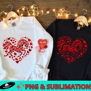 Liebe aus roten Pferden PNG, Pferdeliebhaber Valentinstag Kunst, romantisches Liebespferd Design für Shirts, Valentine Sublimationsdatei