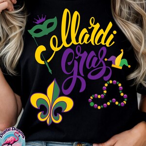 Paillettes de Mardi Gras en Louisiane PNG, conception de Mardi Gras d'état de la Louisiane, Clipart de carte de la Louisiane de paillettes, conception de chemise de Mardi Gras, téléchargement immédiat