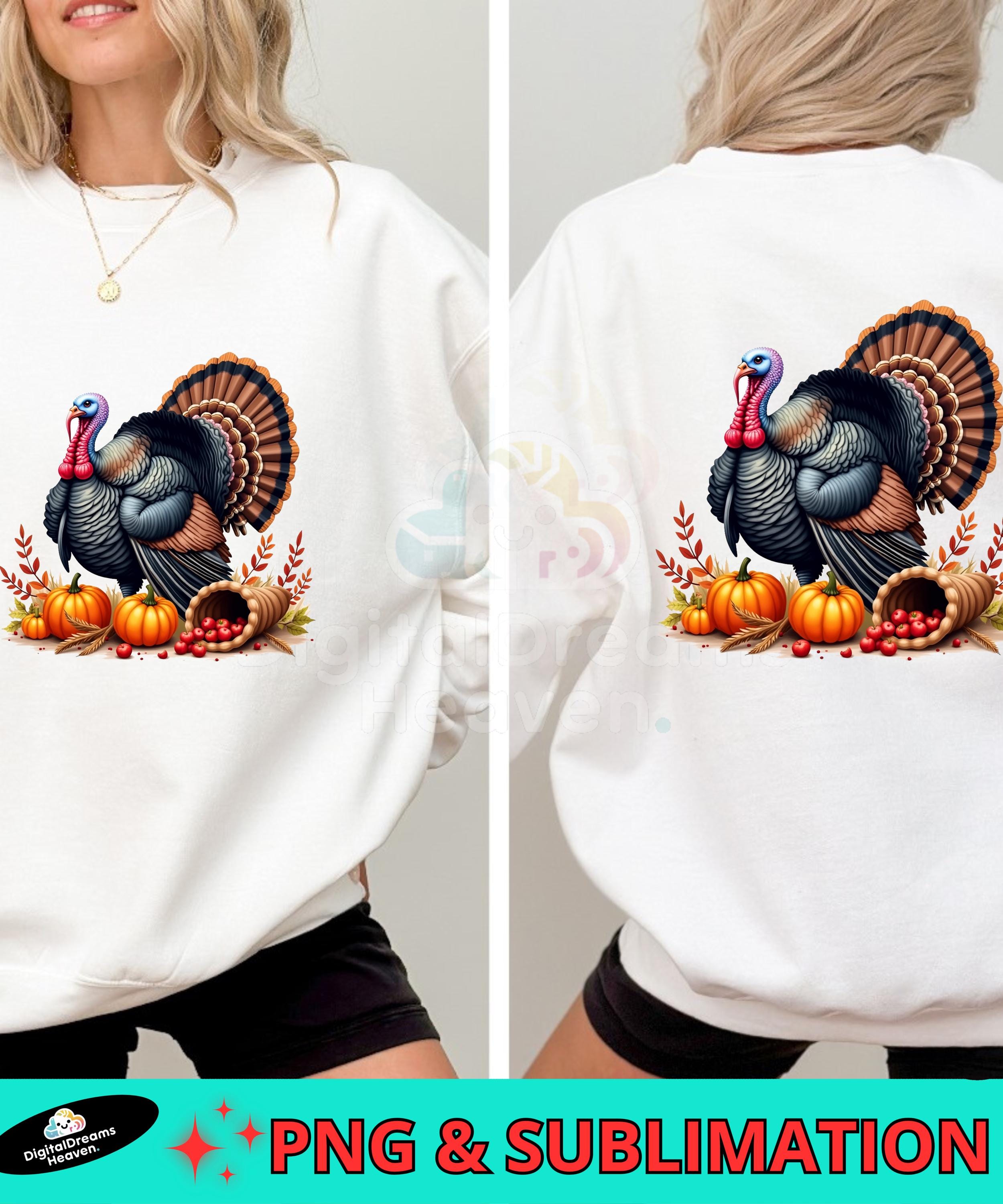 感謝祭の七面鳥のPNGクリップアート：秋の豊穣の角（デジタルダウンロード） - Etsy 日本, image size:2500x3000