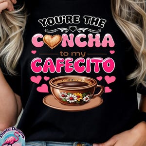 Concha to My Cafecito PNG: Mexican Valentine Design (Digital Download)