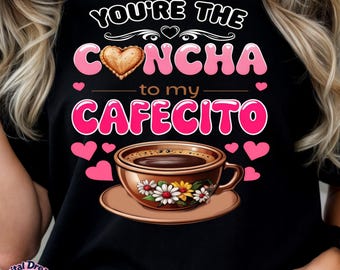 Concha to My Cafecito PNG: Mexican Valentine Design (Digital Download)