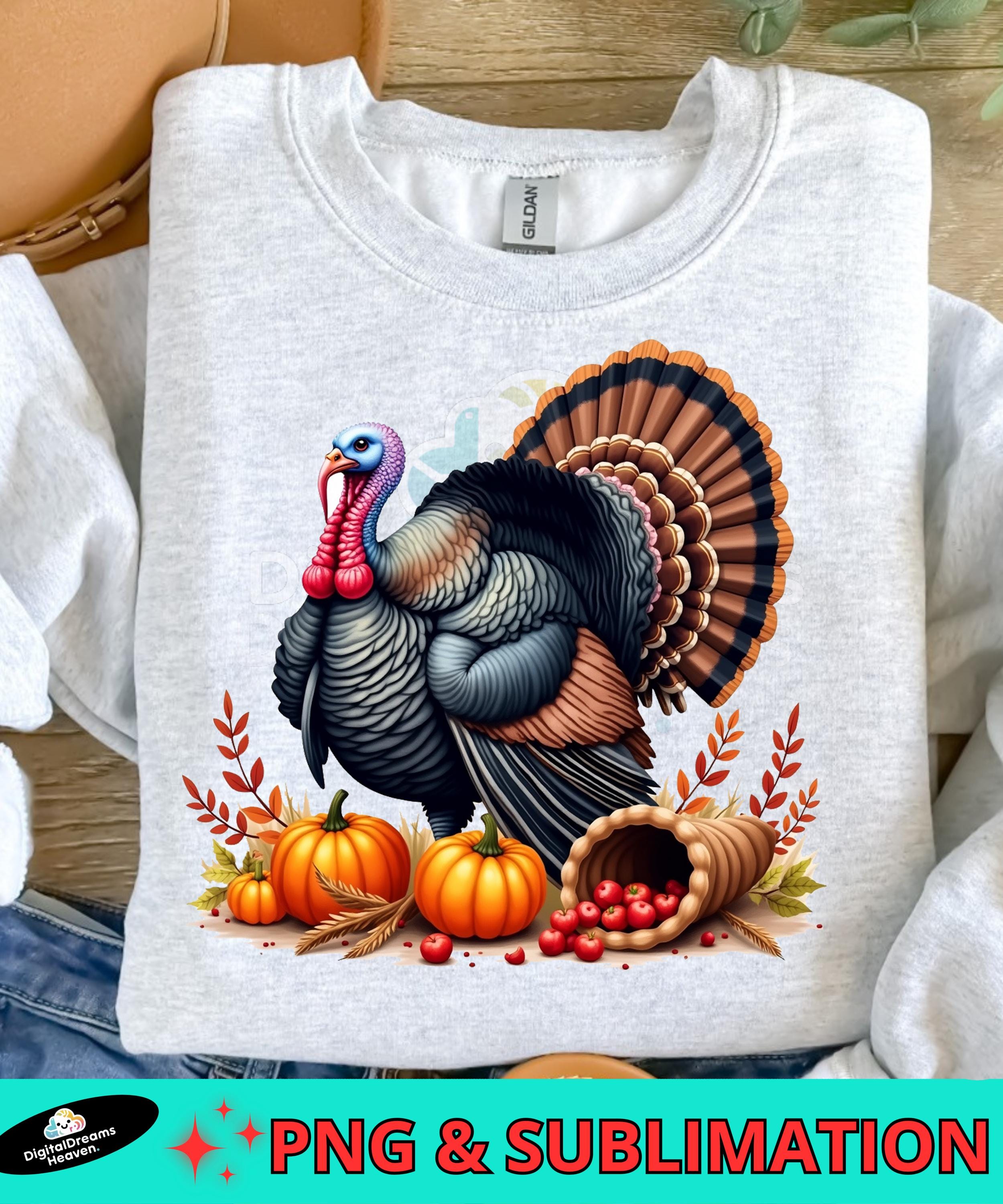 感謝祭の七面鳥のPNGクリップアート：秋の豊穣の角（デジタルダウンロード） - Etsy 日本, image size:2500x3000