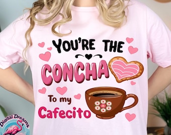 Concha to My Cafecito PNG, Mexican Valentine Design (Digital Download)