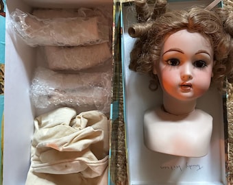 DIY Porcelain Doll Kit – Curly Blonde Head & Limbs – Spirit Doll Craft