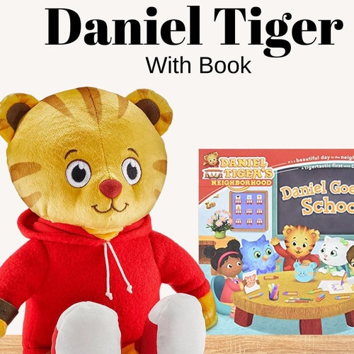Daniel Tiger Plush With Book Personalized Daniel Tiger - Etsy