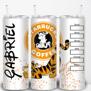 Tigger Stainless Steel Tumbler Cup, Custom Disney Tigger Cup, Disney Birthday Gift, Disney Vacation, Winnie the Pooh Inspired Drinkware