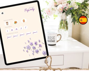 ROUTINE de nettoyage quotidien IPAD, FLYLADY, planificateur numérique de nettoyage de maison, nettoyage de zone en espagnol. Bonnes notes & notoriété