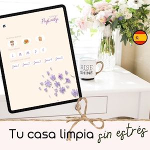 IPAD daily cleaning ROUTINE, FLYLADY, digital house cleaning planner, zone cleaning in Spanish. Good notes & notability