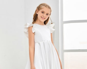 Vestido de niña de flores, vestido de primera comunión para niños, vestido de fiesta de princesa, vestido de fiesta de boda, vestido de niña, vestidos de niñas de flores para boda