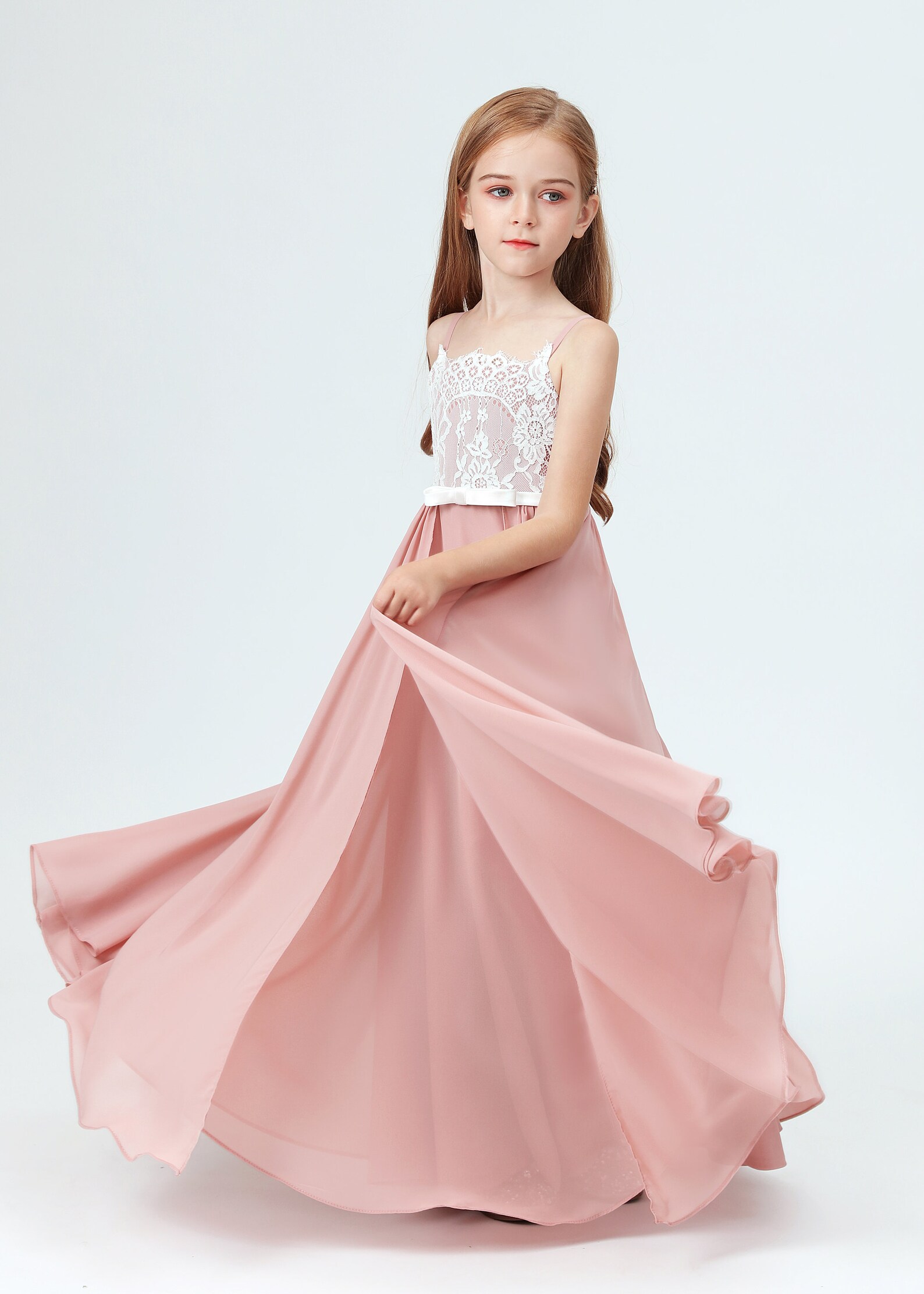 Dusty Rose Junior Bridesmaid Dressesgirl Wedding Party Dress Etsy