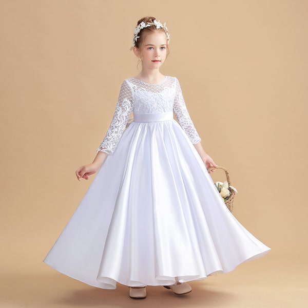 Girls Dress Short Sleeve Baby Kids Clothes Children Kids Clothing Appliques Kids Girl Wedding Evening Gowns Party Dresses