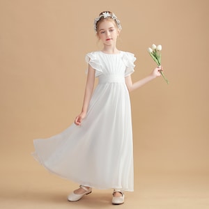 A-line Girl Dress Children Chiffon Junior Bridesmaid Dress - Etsy
