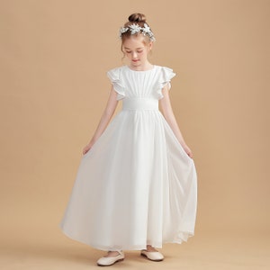 A-line Girl Dress Children Chiffon Junior Bridesmaid Dress - Etsy