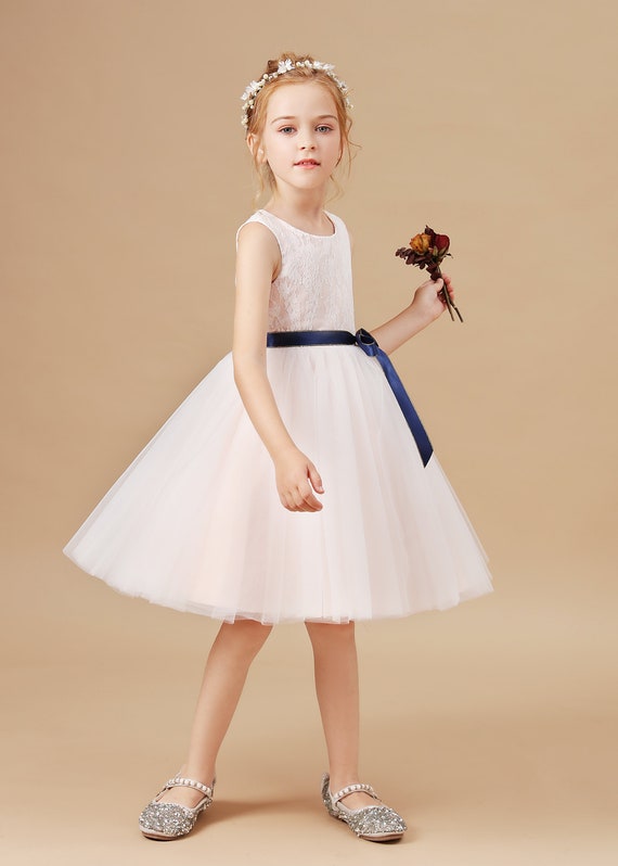 Knee length flower girl dress cheap