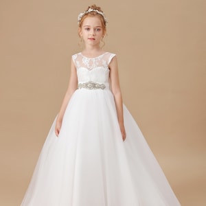 Ivory Lace Flower Girl Dress,children's First Communion Dress,princess ...