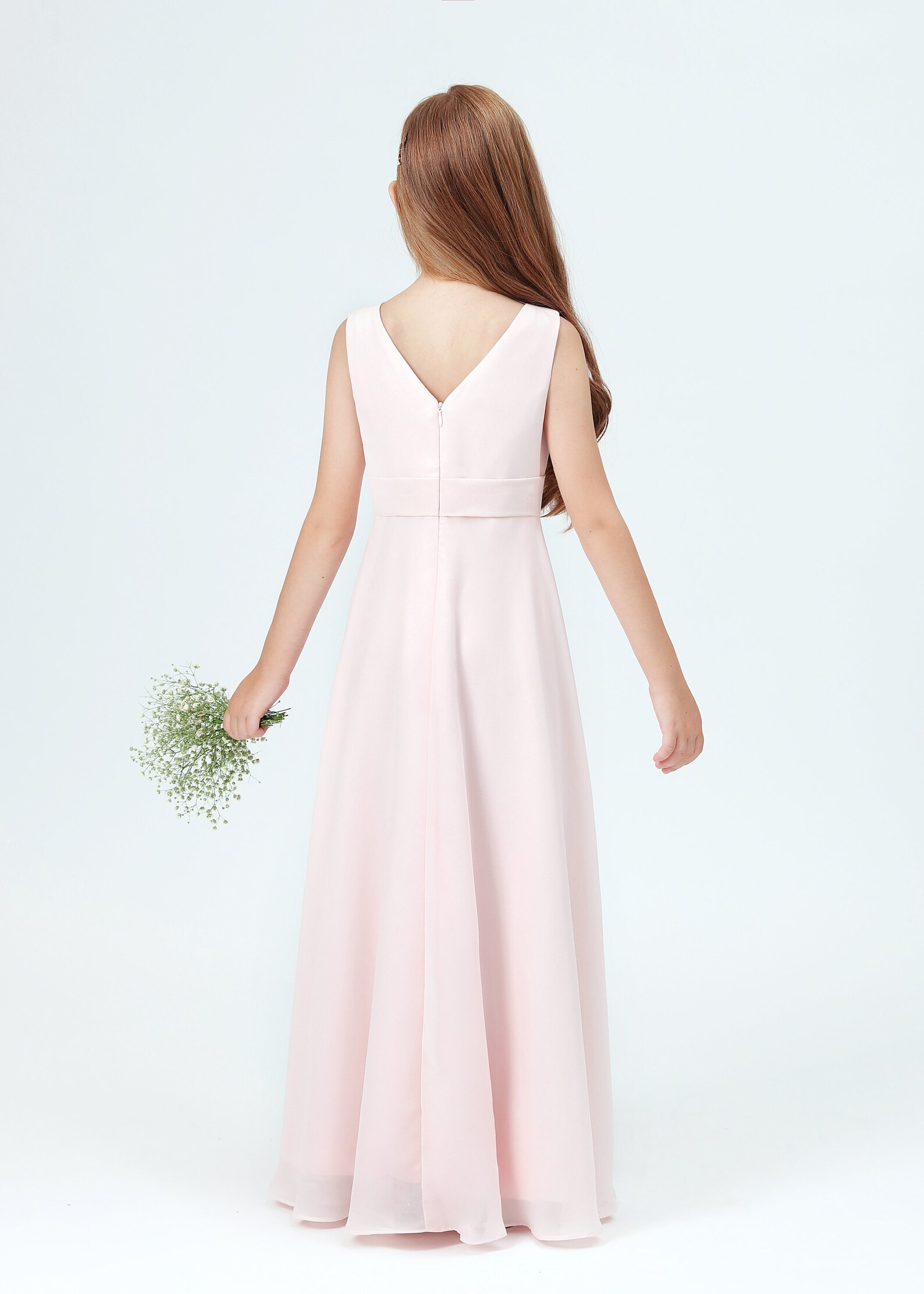 Blushing Pink Junior Bridesmaid Dressesgirl Wedding Party Etsy