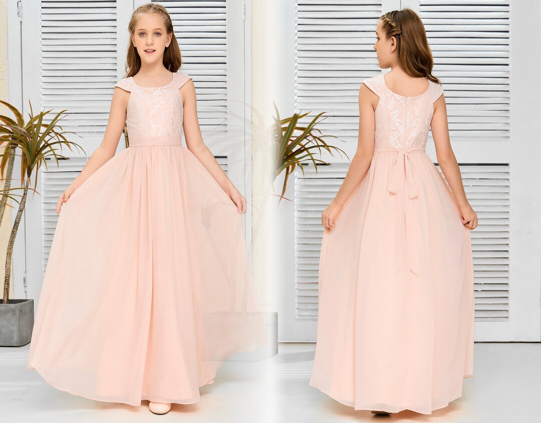 Pearl Pink Junior Bridesmaid Dresses Girls Bridesmaid Dresses for